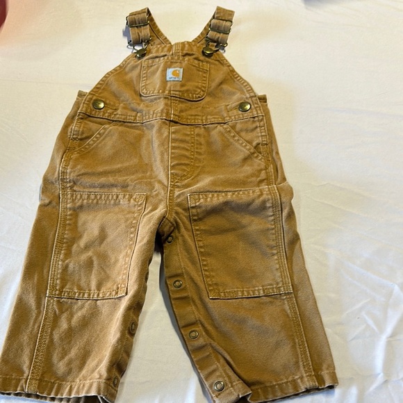 Carhartt Brown Overalls Durable Bib Style - Picture 1 of 9